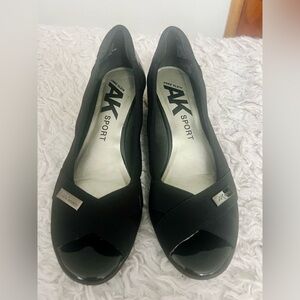 Anne Klein Sport Black Peep Toe Heels